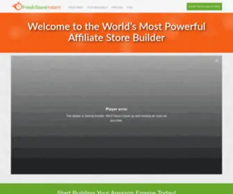 Freshstoreinstant.com(The Affiliate Store Builder) Screenshot
