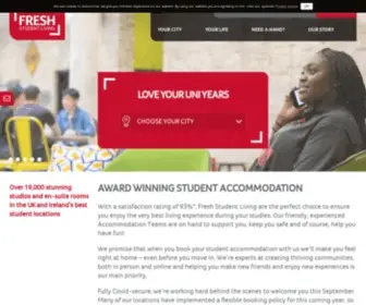 Freshstudentliving.co.uk(Student Accommodation) Screenshot
