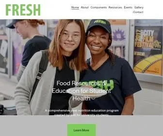 Freshu.ca(FRESH Food Resources and Education for Student Health) Screenshot