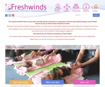 Freshwinds.org.uk(Freshwinds Charitable Trust) Screenshot