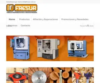 Fresur.com.ar(Fábrica de Herramientas para la Industria Maderera) Screenshot