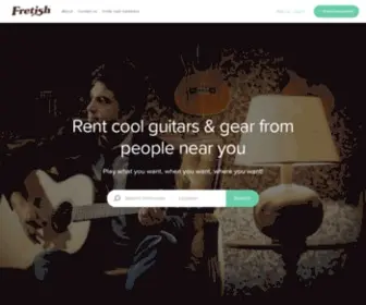 Fretish.com(Rent instruments) Screenshot