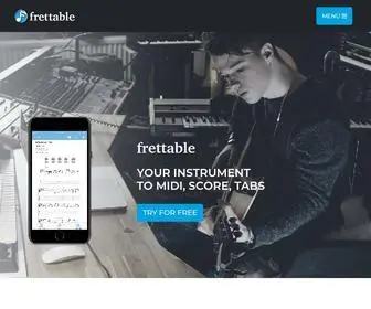 Frettable.com(Music transcription) Screenshot