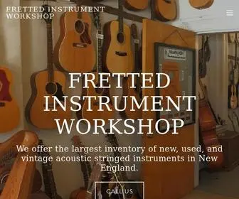 Frettedinstrumentworkshop.com(Resonator and Vintage Guitars for Sale in Boston) Screenshot