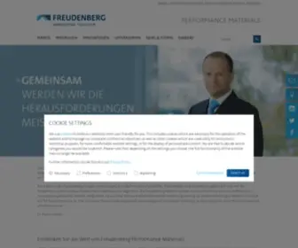 Freudenberg-NW.com(Weltweit führender Entwickler und Hersteller von innovativen technischen Textilien) Screenshot