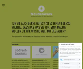 Freudenwerk.ch(Agentur und Verlag für Sinn und Werte in Bubikon) Screenshot