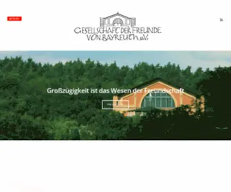 Freunde-Bayreuth.org(Gesellschaft der Freunde von Bayreuth e) Screenshot