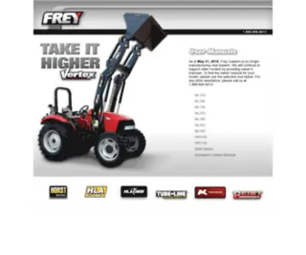 Freyindustries.com(Frey Loaders) Screenshot