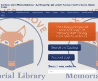 FRGML.org(Fox River Grove Memorial Library) Screenshot