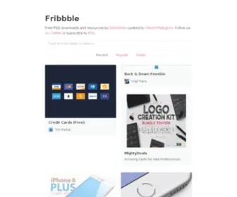 Fribbble.com(Freebie Downloads and Resources by Dribbbler's) Screenshot