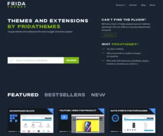 Fridathemes.com(Themes and extensions) Screenshot