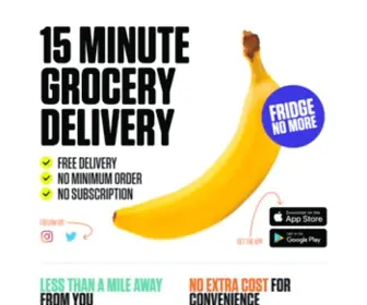 Fridgenomore.com(15 Minute Grocery Delivery. Delivery) Screenshot