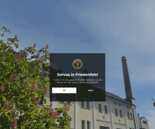 Friedenfelser.de(Schlossbrauerei Friedenfels) Screenshot