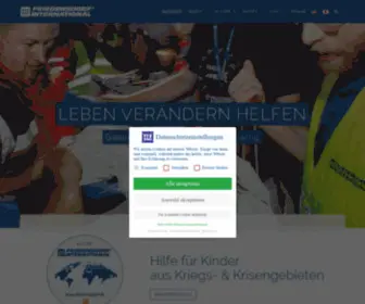 Friedensdorf.de(Hilfe für Kinderaus Kriegs) Screenshot