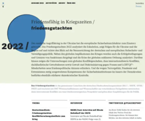 Friedensgutachten.de(Militär) Screenshot