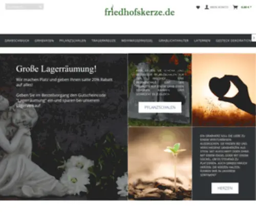 Friedhofskerze.de(Grabschmuck Online kaufen bei Friedhofskerze) Screenshot