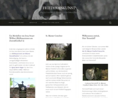 Friedhofskunst.com(Blog zu Friedhöfen) Screenshot