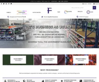 Friedmans.co.uk(Wholesale Fabric Suppliers) Screenshot