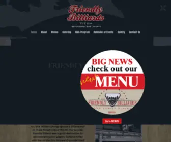 Friendlybilliards.com(Restaurant) Screenshot