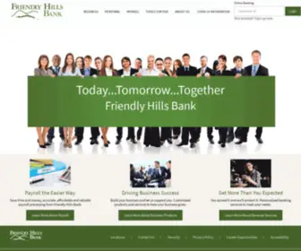 Friendlyhillsbank.com(Friendly Hills Bank) Screenshot