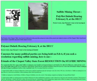 FriendscVSF.org(Friends of the Cloquet Valley State Forest) Screenshot