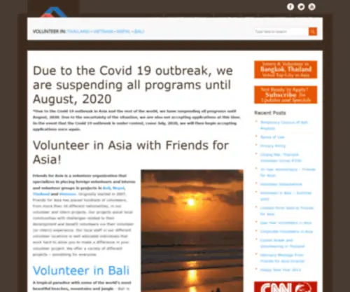 Friendsforasia.org(Friends for Asia) Screenshot