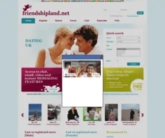 Friendshipland.net(Free Online Dating and UK dates for singles in the UK. Dating UK) Screenshot