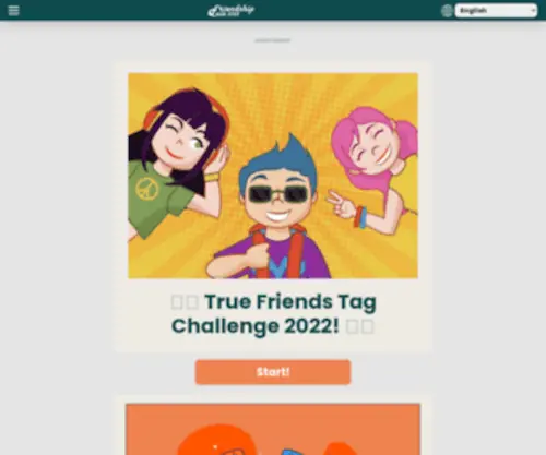 FriendshipQuiz2022.com(True Friends Tag Challenge 2022) Screenshot