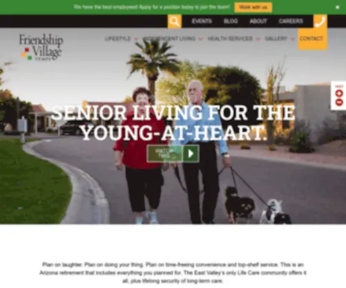 FriendshipVillageaz.com(Retirement community near Mesa) Screenshot