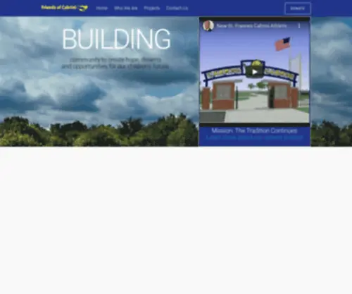 Friendsofcabrini.org(Building hope) Screenshot