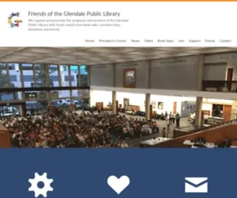 Friendsofglendalepubliclibrary.org(We support and promote the programs and services of the Glendale Public Library with funds raised from book sales) Screenshot