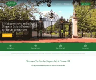 Friendsofregentspark.org(Friends of Regent's Park & Primrose Hill) Screenshot