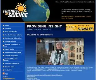 Friendsofscience.org(Our position) Screenshot