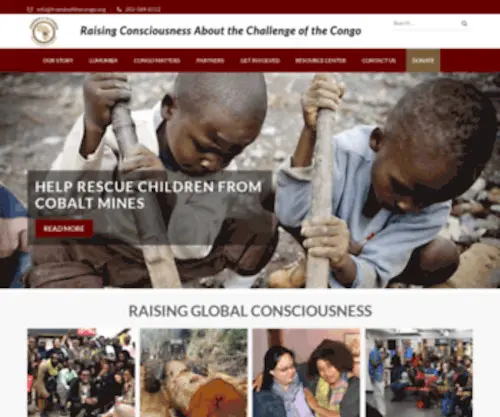 Friendsofthecongo.org(Raising Consciousness About the Challenge of the Congo) Screenshot