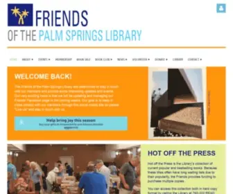 Friendsofthepalmspringslibrary.org(Friends of the Palm Springs Library) Screenshot