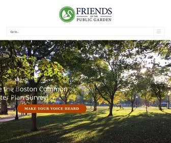 FriendsofthepublicGarden.org(The Friends of the Public Garden works to protect and improve Boston’s first public parks) Screenshot