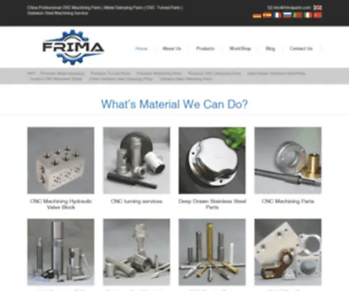 Frimaparts.com(CNC Machining) Screenshot