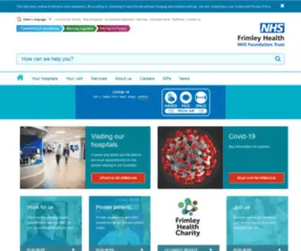 Frimleypark.nhs.uk(NHS Frimley Health Foundation Trust) Screenshot