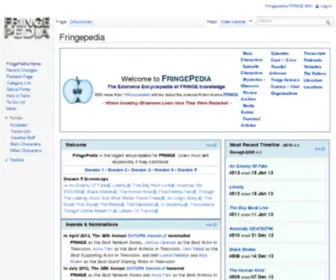 Fringepedia.net(The FRINGE wiki) Screenshot