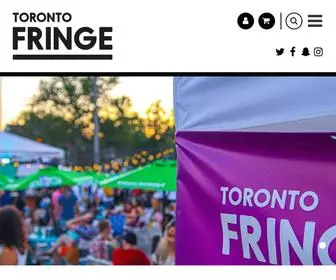Fringetoronto.com(Toronto Fringe Festival) Screenshot