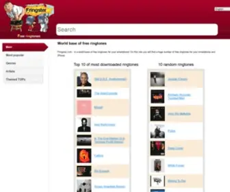 Fringster.com(World base of ringtones) Screenshot