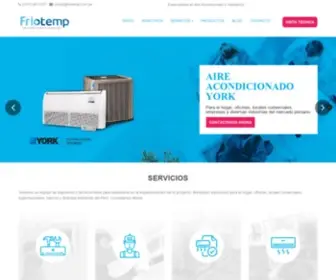 Friotemp.com.pe(Empresa de Aire Acondicionado y Ventilación) Screenshot