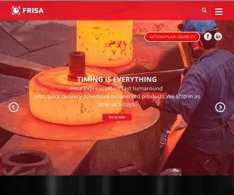 Frisa.com(Seamless Rolled Ring & Open Die Forging Manufacturer) Screenshot