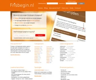 Frisbegin.nl(De plek voor een eigen gratis startpagina) Screenshot