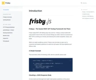 Frisbyjs.com(Introduction) Screenshot