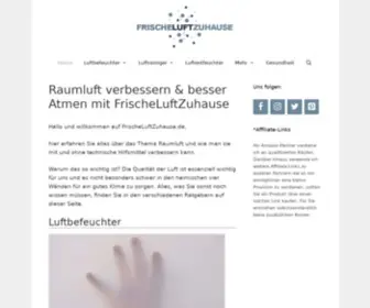 Frische-Luft-Zuhause.de(Saubere Luft Zuhause und besseres Raumklima) Screenshot