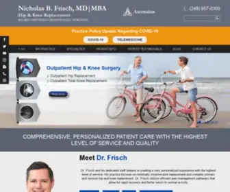 Frischortho.com(Dr. Nicholas Frisch) Screenshot