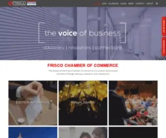 Friscochamber.com(The mission of the Frisco Chamber of Commerce) Screenshot