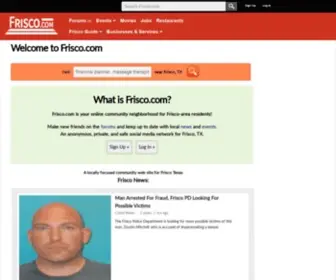 Frisco.com(Your Frisco Community Guide & Information) Screenshot
