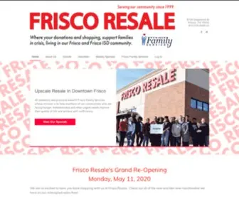 Friscoresale.org(Frisco Resale) Screenshot